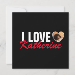 Jag älskar min partner Anpassad bild på hjärta med Julkort