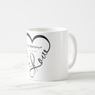 Jag älskar min partner - Du är min hem kastkudde Kaffemugg