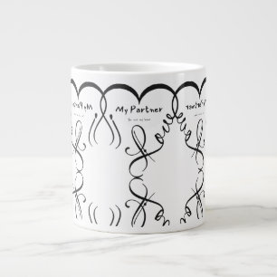 Jag älskar min partner • Du är mitt hem Jumbo Mugg