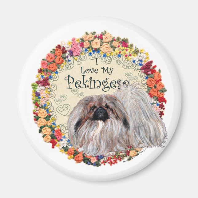 Jag älskar min Pekingese Magnet (Framsidan)