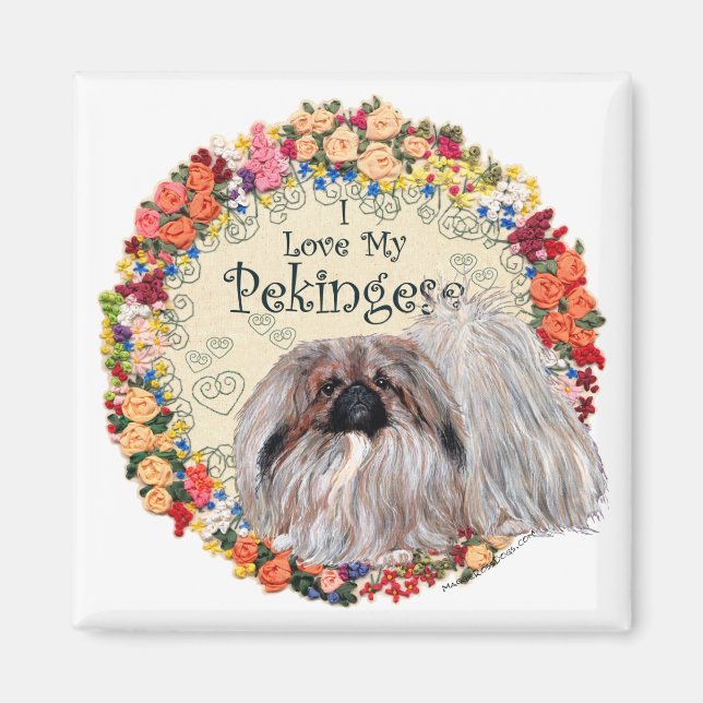 Jag älskar min Pekingese Magnet (Framsidan)