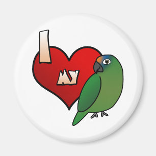 Jag älskar min persika beklär Conure Magnet