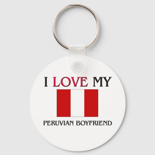 Jag älskar min peruanska pojkvän nyckelring (Framsida)