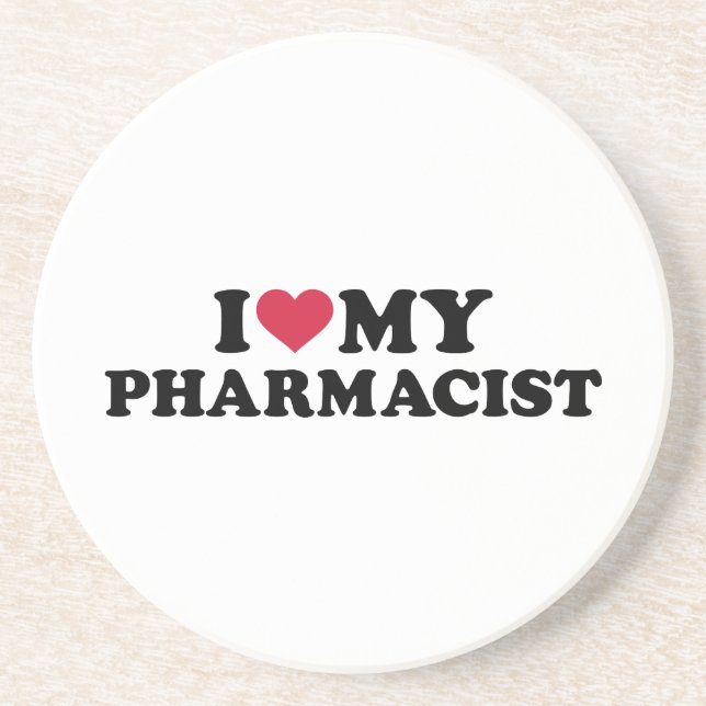 Jag älskar min Pharmacist Underlägg Sandsten (Framsidan)