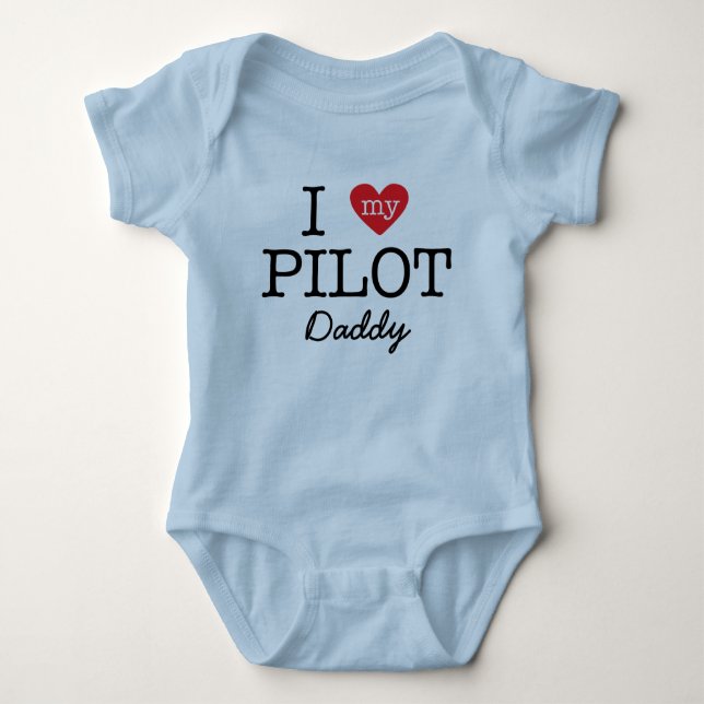 Jag älskar min pilot- pappa t-shirt (Framsida)