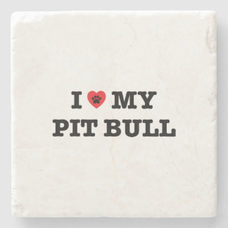 Jag älskar min Pit Bull Stenunderlägg