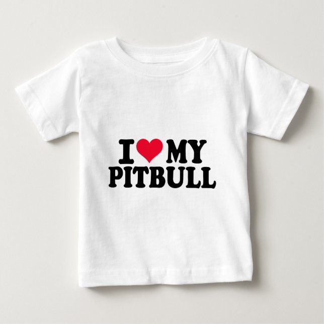 Jag älskar min Pitbull T-shirt (Framsida)