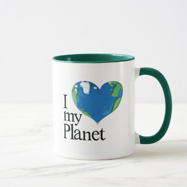 jag älskar min planet mugg (Höger)