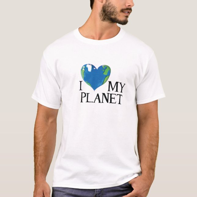 Jag älskar min planet t-shirt (Framsida)