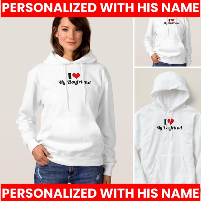 Jag älskar min pojkvän-design t shirt (I Love My BF I Love My Boyfriend I Love My BD hoodie)