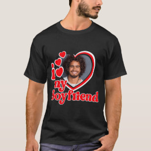 Jag älskar min pojkvän foto anpassad t-shirt_1  t shirt
