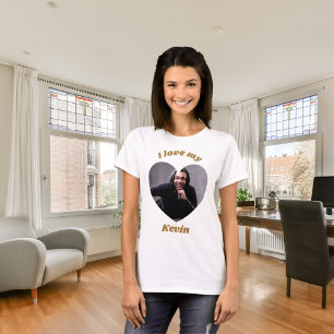 Jag älskar min pojkvän foto namn t shirt