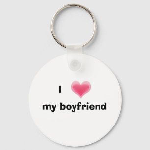 Jag älskar min pojkvän Keychain Nyckelring