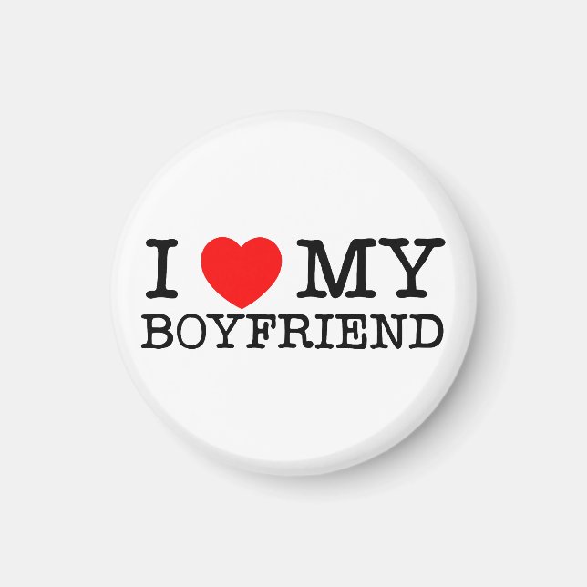 Jag älskar min pojkvän  magnet (Framsidan)