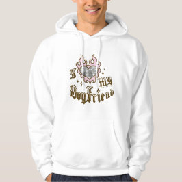 Jag älskar min pojkvän - Röd - DingusDesign Hoodie