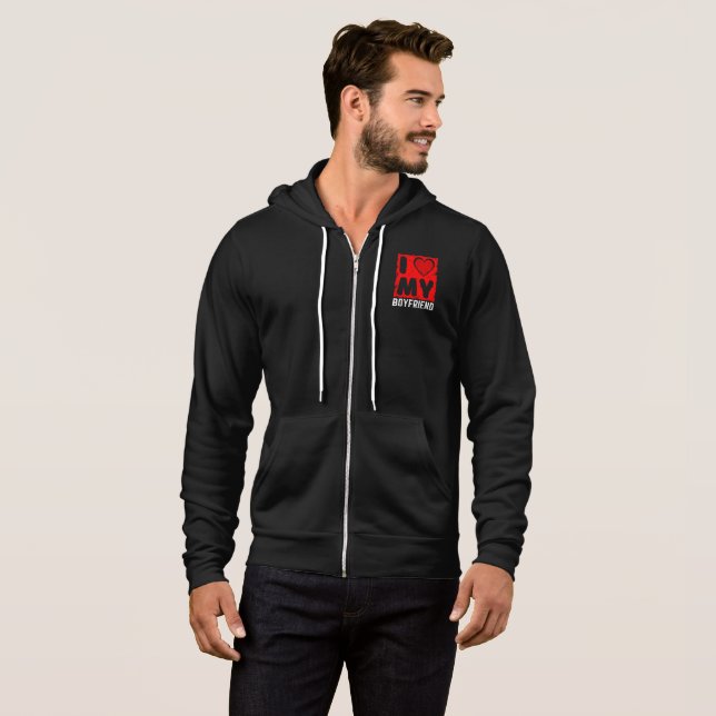 jag älskar min pojkvän  t shirt (Hel framsida)