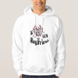Jag älskar min pojkvän - Zebra - DingusDesign Hoodie