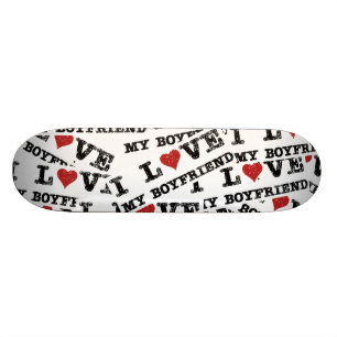 Jag älskar min pojkvänbildekalSkateboard Skateboard Bräda 19,5 Cm