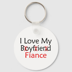 Jag älskar min pojkvänFiance Nyckelring