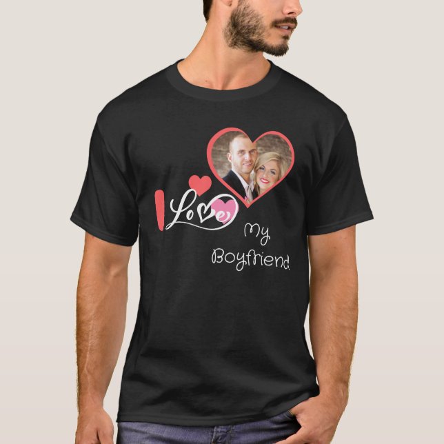 jag älskar min pojkväns t-shirt (Framsida)