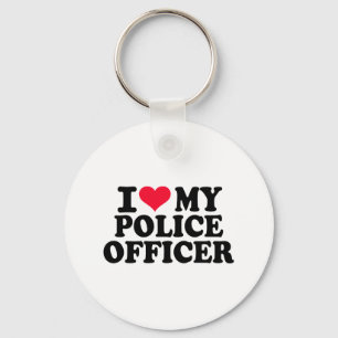 Jag älskar min polis nyckelring