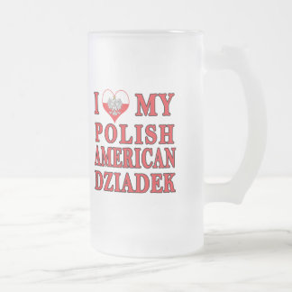 Jag älskar min polska amerikanska Dziadek Frostat Ölglas