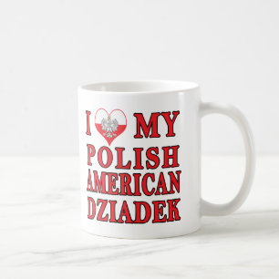 Jag älskar min polska amerikanska Dziadek Kaffemugg