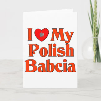 Jag älskar min polska Babcia (farmodern) Kort