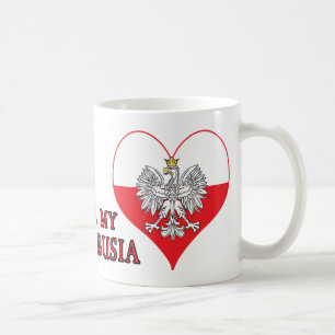 Jag älskar min polska Busia Kaffemugg