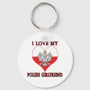 Jag älskar min polska flickvän nyckelring
