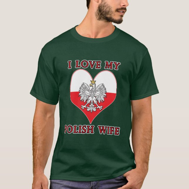 Jag älskar min polska fru tee shirt (Framsida)