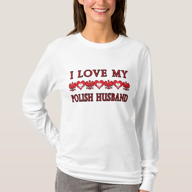 Jag älskar min polska make tee shirt (Framsida)