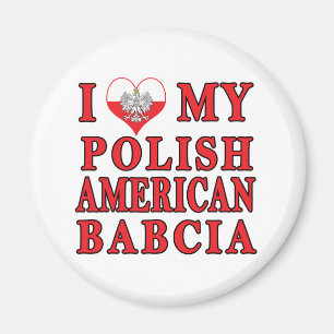 Jag älskar min polske amerikan Babcia Magnet