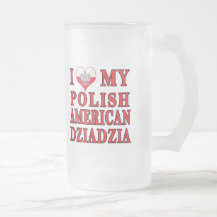 Jag älskar min polske Dziadzia Frostat Ölglas