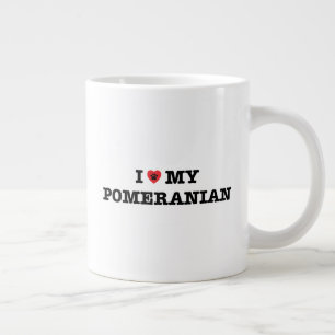 Jag älskar min Pomeranian Jumbo Mugg