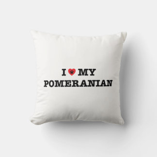 Jag älskar min Pomeranian Kudde