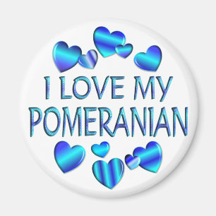 Jag älskar min Pomeranian Magnet