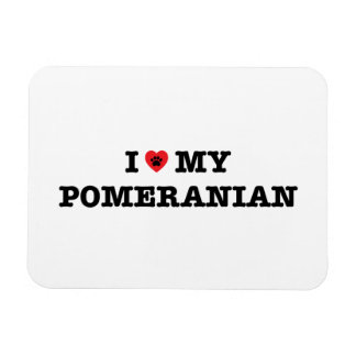 Jag älskar min Pomeranian Magnet