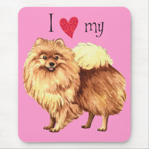 Jag älskar min Pomeranian Musmatta