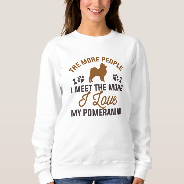 Jag älskar min Pomeranian T Shirt (Framsida)