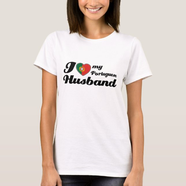 Jag älskar min portugisiska make t shirt (Framsida)