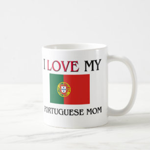 Jag älskar min portugisiska mamma kaffemugg