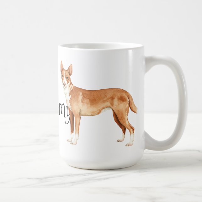 Jag älskar min portugisiska Podengo Kaffemugg (Höger)