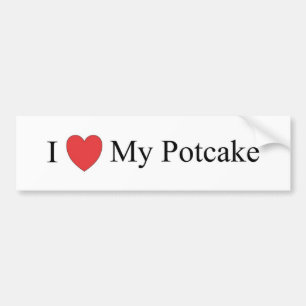 Jag älskar min Potcake Bildekal