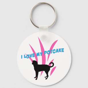 Jag älskar min Potcake Keychain Nyckelring