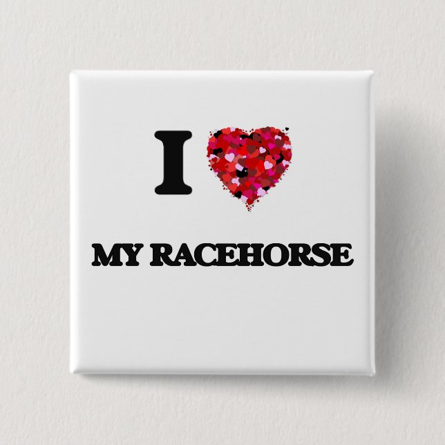 Jag älskar min Racehorse Knapp (Framsida)