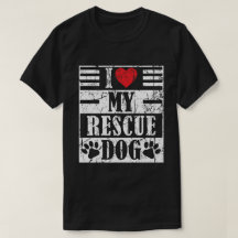 Jag älskar min räddade hund Rolig vintage present