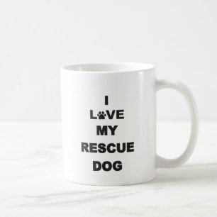 Jag älskar min räddinghund kaffemugg