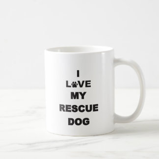 Jag älskar min räddinghund kaffemugg