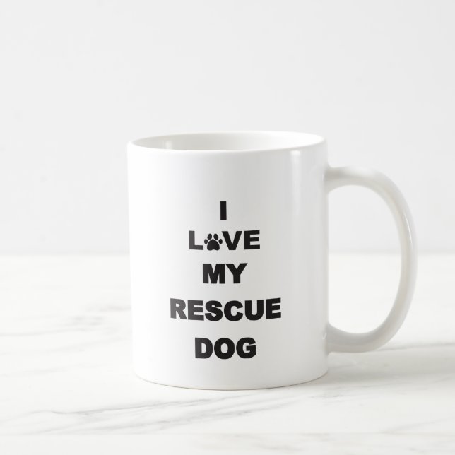 Jag älskar min räddinghund kaffemugg (Höger)